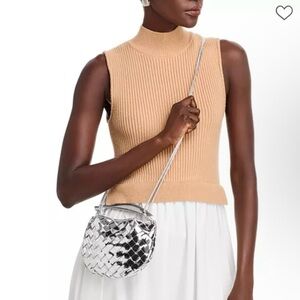 NWOT Bottega Veneta Mini Sardine Silver